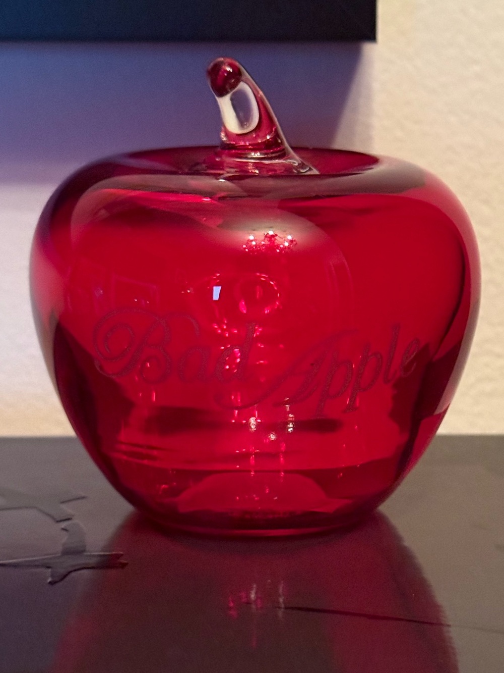 Disney Parks Snow White "Bad Apple" - Red Glass Apple